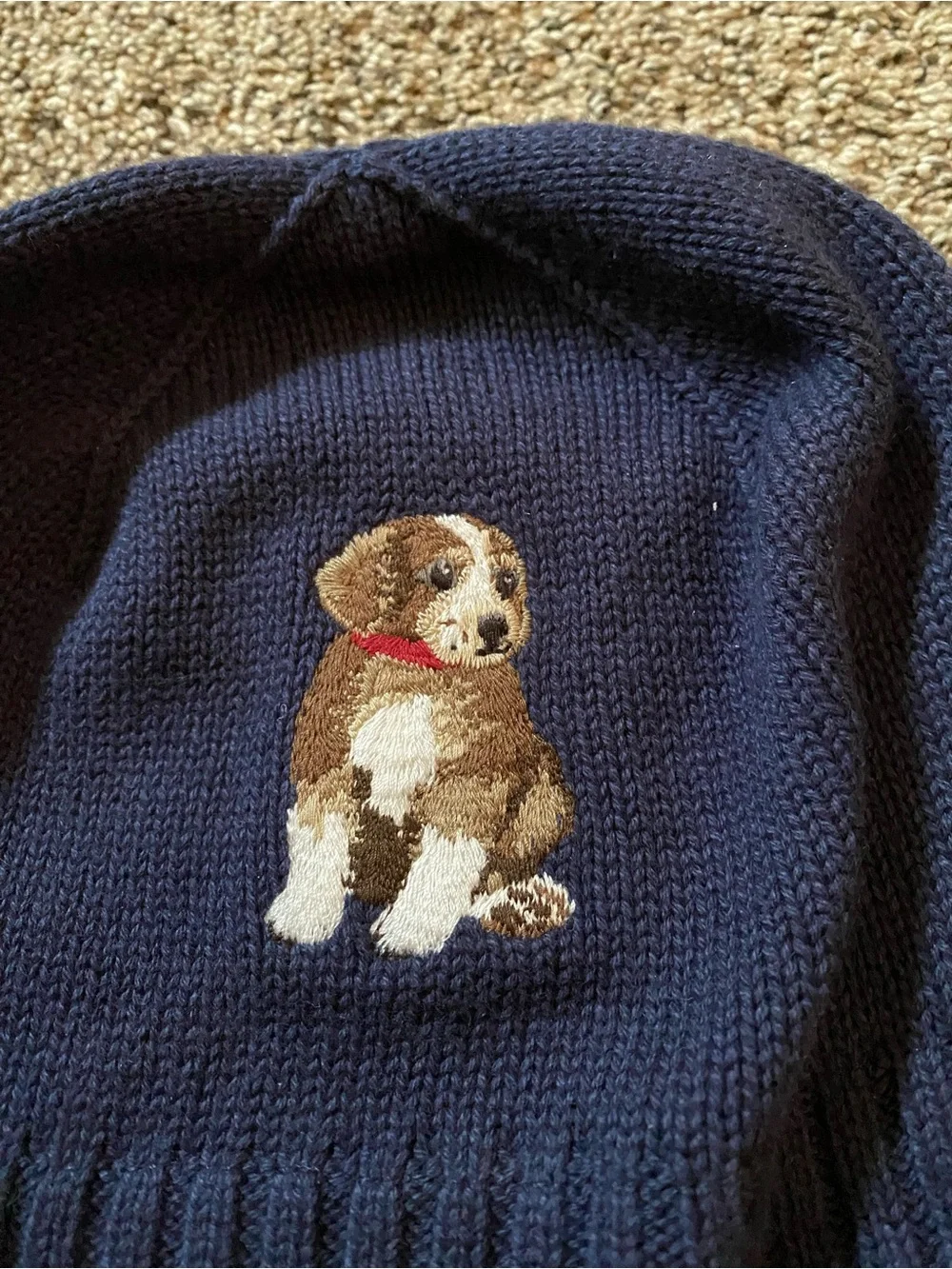 Janie and Jack Navy Blue Dog Beanie